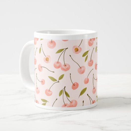 Waterverf Cherry Pattern Grote Koffiekop (Links)