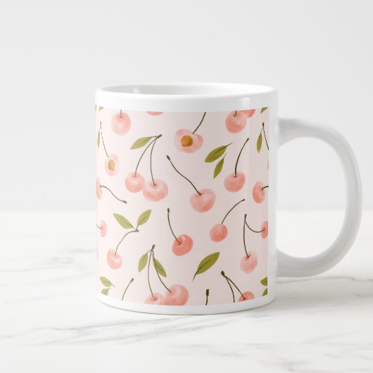 Waterverf Cherry Pattern Grote Koffiekop (Rechts)