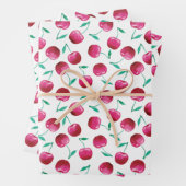 Waterverf Cherry Pattern Inpakpapier Vel (In situ)
