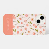 Waterverf Cherry Pattern iPhone Hoesje (Achterkant horizontaal)