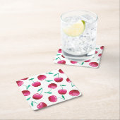 Waterverf Cherry Pattern Kartonnen Onderzetters (Insitu)