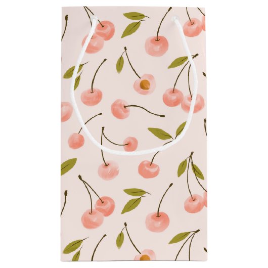 Waterverf Cherry Pattern Klein Cadeauzakje (Achterkant)