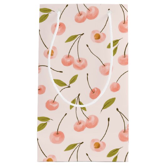 Waterverf Cherry Pattern Klein Cadeauzakje (Voorkant)