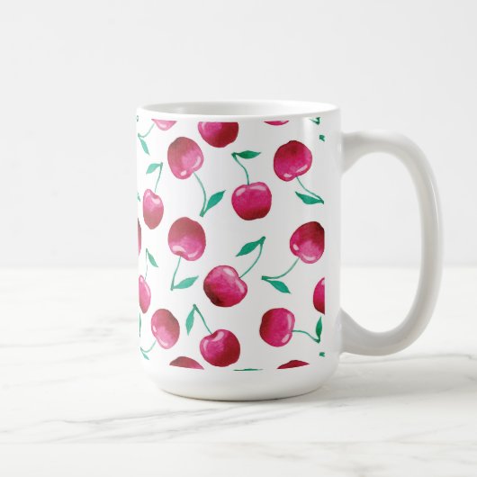 Waterverf Cherry Pattern Koffiemok (Rechts)