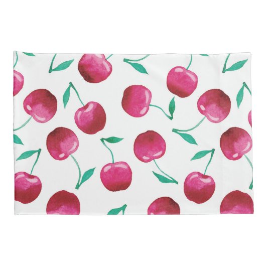Waterverf Cherry Pattern Kussensloop (Achterkant-Rechts)