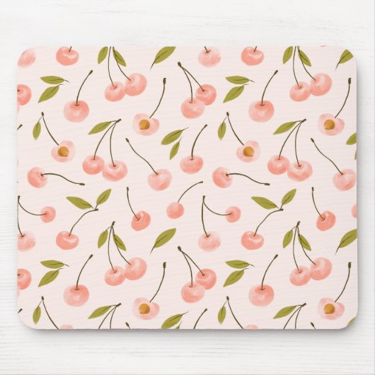 Waterverf Cherry Pattern Muismat (Voorkant)