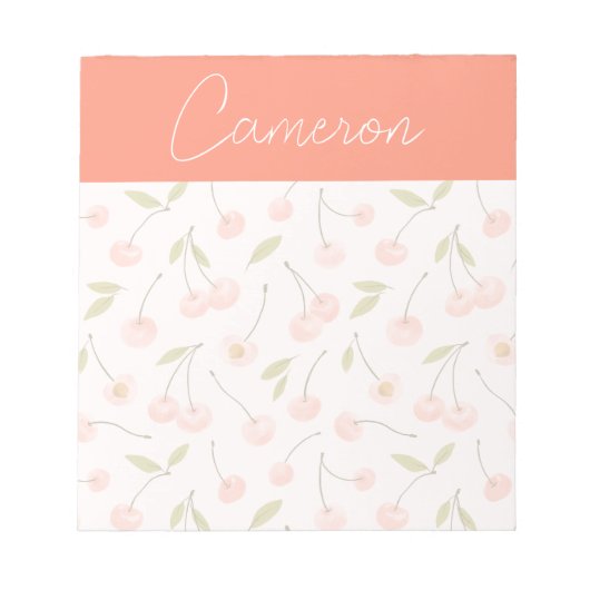Waterverf Cherry Pattern Notitieblok (Voorkant)