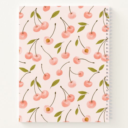 Waterverf Cherry Pattern Notitieboek (Achterkant)