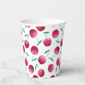 Waterverf Cherry Pattern Papieren Bekers (Achterkant)