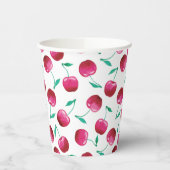Waterverf Cherry Pattern Papieren Bekers (Links)
