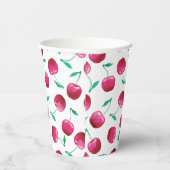 Waterverf Cherry Pattern Papieren Bekers (Rechts)