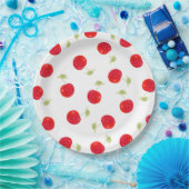 Waterverf Cherry Pattern Papieren Bordje (Feest)