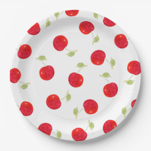 Waterverf Cherry Pattern Papieren Bordje