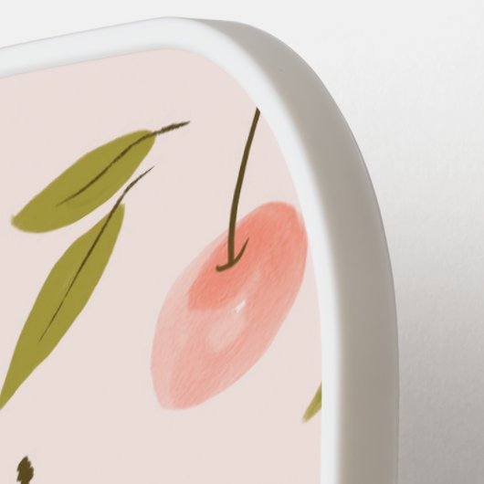 Waterverf Cherry Pattern Pickleball Paddle (Links Detail)