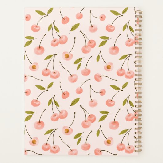 Waterverf Cherry Pattern Planner (Achterkant)