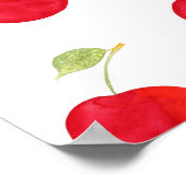 Waterverf Cherry Pattern Poster (Hoek)