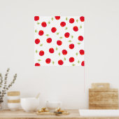 Waterverf Cherry Pattern Poster (Keuken)