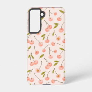 Waterverf Cherry Pattern Samsung Galaxy Hoesje