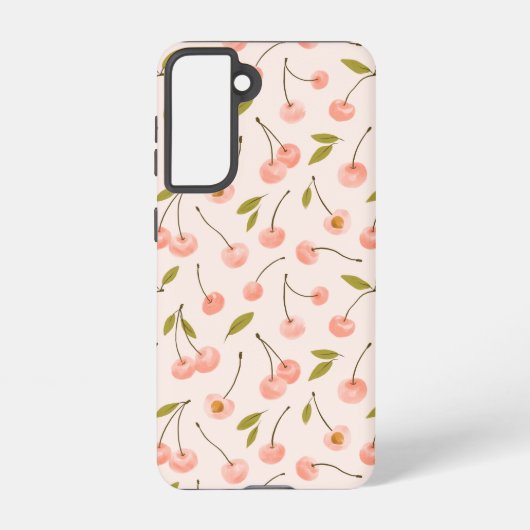 Waterverf Cherry Pattern Samsung Galaxy Hoesje (Achterkant)