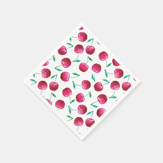 Waterverf Cherry Pattern Servet (Hoek)