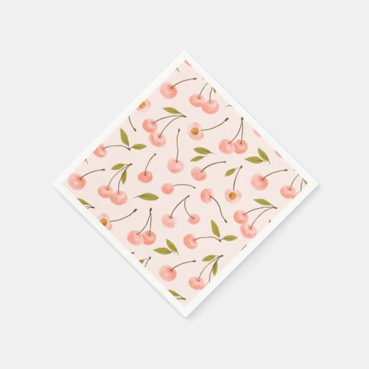 Waterverf Cherry Pattern Servet (Hoek)