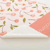 Waterverf Cherry Pattern Sherpa Deken (3/4)