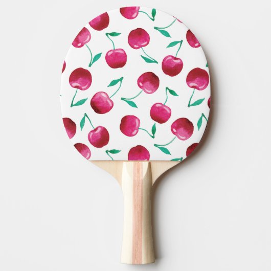 Waterverf Cherry Pattern Tafeltennisbatje (Voorkant)