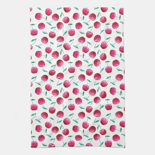 Waterverf Cherry Pattern Theedoek (Verticaal)