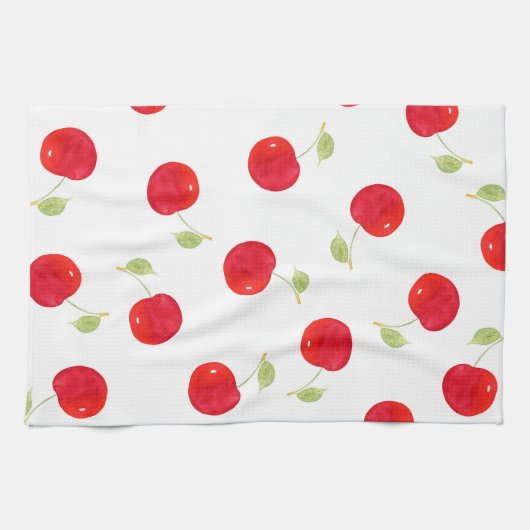 Waterverf Cherry Pattern Theedoek (Horizontaal)
