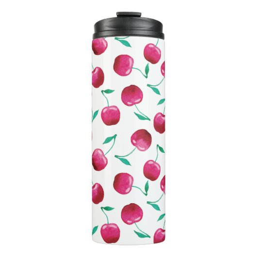 Waterverf Cherry Pattern Thermosbeker (Voorkant)