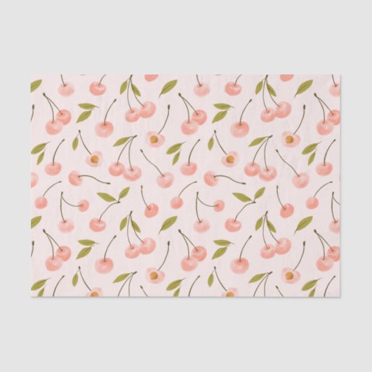 Waterverf Cherry Pattern Tissuepapier (Voorkant)