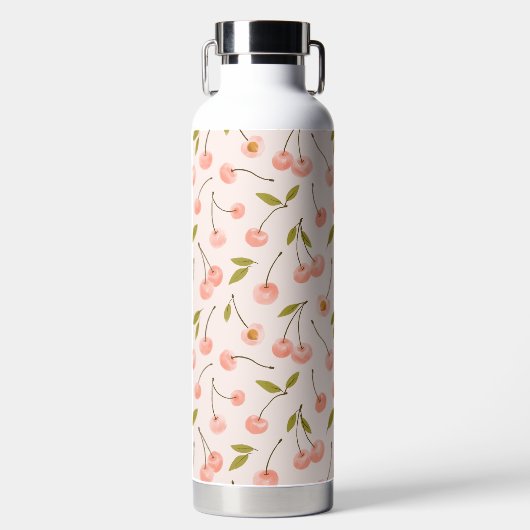 Waterverf Cherry Pattern Waterfles (Voorkant)