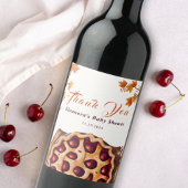 Waterverf Cherry Pie Baby shower Bedankt Wijn Etiket