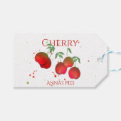Waterverf Cherry Stems Cadeaulabel (Voorkant (Horizontaal))