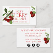 Waterverf Cherry Stems Visitekaartje (Voorkant / Achterkant)