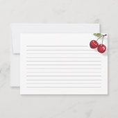 Waterverf Cherry Vrijgezellenfeest Recept Kaart (Achterkant)