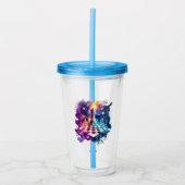 Waterverf Chess Piece Board Acryl Drinkbeker (Voorkant)