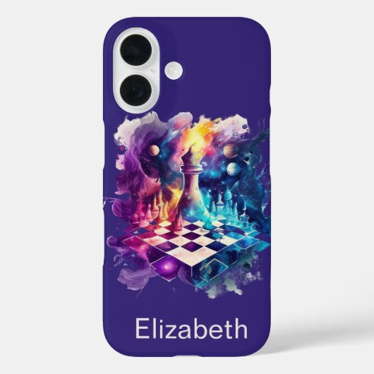 Waterverf Chess Piece Board Case-Mate iPhone Case (Achterkant)