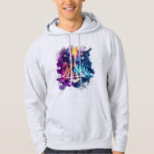 Waterverf Chess Piece Board Hoodie (Voorkant)