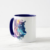 Waterverf Chess Piece Board Mok (Voorkant links)