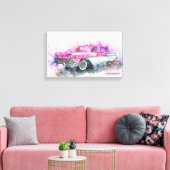 Waterverf Chevrolet Vintage Canvas Afdruk (Insitu (Woonkamer))
