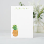 Waterverf Chevron ananas Bedankkaart (Staand voorkant)