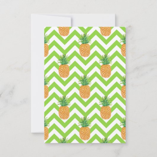 Waterverf Chevron ananas Bedankkaart (Achterkant)