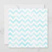 Waterverf Chevron Bridal Shower (blauw) Kaart (Achterkant)
