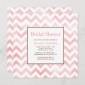 Waterverf Chevron Bridal Shower Kaart (Voorkant / Achterkant)