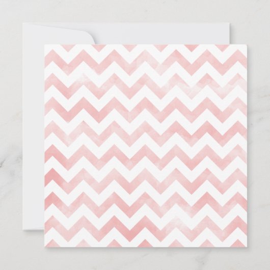 Waterverf Chevron Bridal Shower Kaart (Achterkant)