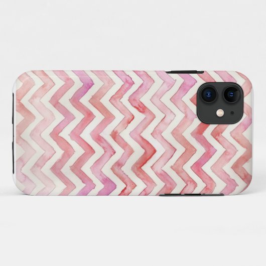 Waterverf Chevron iPhone Case (Achterkant (horizontaal))