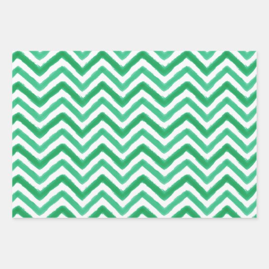 Waterverf Chevron Watermelon Popsicle Inpakpapier Vel (Voorkant 3)