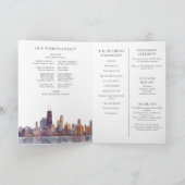 Waterverf Chic Elegant Huwelijk Programma (Binnen)