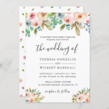 Waterverf Chic Floral Foto Weddenschap